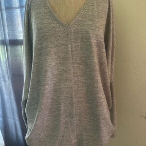 Cozy Gray V-Neck Sweater